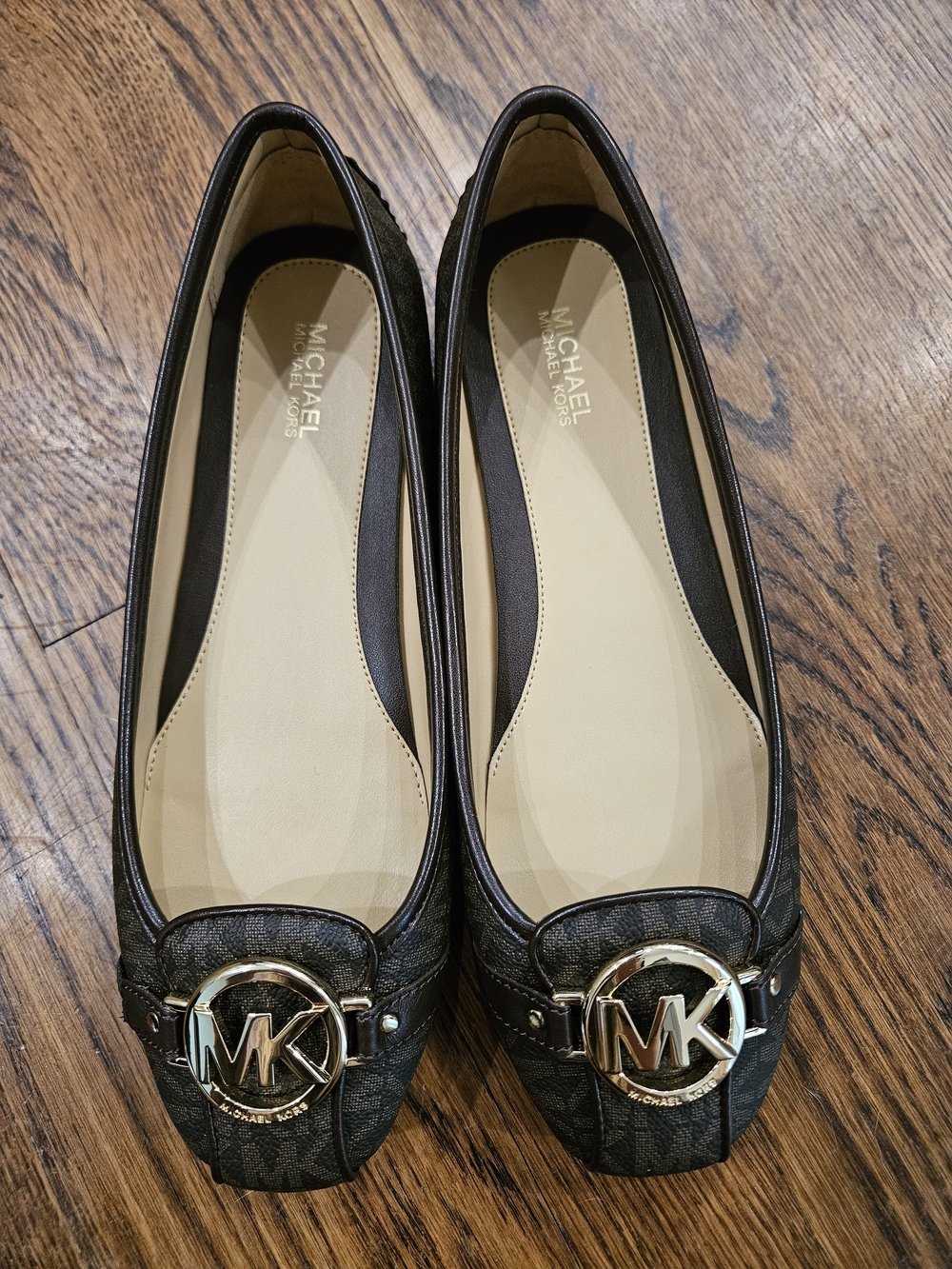 Michael Kors Women’s Brown Logo Ballet Flats